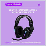 Replacement Earpads G733 G 335, Ear Pads Cushions With High-Density Noise Isolation Foam, Elevate Comfort, Thickness & Sound Isolation (Mesh)