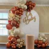 Brown Balloon Arch Kit Retro Brown Nude Tan White Sand Balloons for Baby Shower Thanksgiving Party