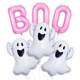 Halloween Balloon Set Pink BOO Foil Balloons for Spooky Birthday Party Decorations