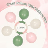 60-Pc Pink & Sage Green Balloon Set for Baby Shower & Party Décor