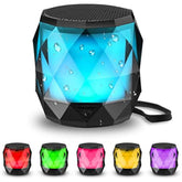 Portable Bluetooth Speaker With Lights, Night Light Wireless Magnetic Waterproof Speaker, 7 Color Led Auto-Changing,Tws,Perfect Mini Speaker For Shower, Home, Outdoor (Multicolor)