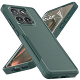 Dual Layer Protective Heavy Duty Cell Phone Cover for Motorola Edge 2025, Dark Green