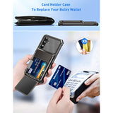 Gun Metal For Samsung A54 5G Wallet Case, 5 Credit Card Holder, Dual Layer Protective Hard Shell Tpu Rubber Bumper