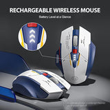 Wireless Mouse, Rechargeable Ergonomic Silent Mice With 2.4G Usb Receiver Mech