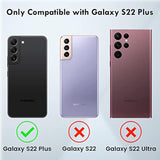 Samsung Galaxy S22 Plus Case With Camera Cover & Kickstand - 360 Rotate Ring Stand, Magnetic Magnet Protective Phone Cover - Green