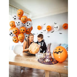 60Pcs Halloween Balloons - Ghost, Pumpkin, 12" Latex Party Decor in 6 Spooky Styles