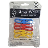 Snap Wrap | Pro Silicone Magnetic Cable Organizer 6-Pack | Easy One-Hand Operation Cable Management Bands For Home, Office, And Travel | Tidy Cable And Wire Storage