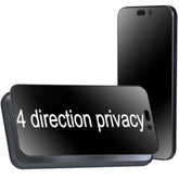 2 Pack 360 Degree Anti-Glare Privacy Tempered Glass For Iphone 15 Pro Max Anti-Spy 4 Directions Matte Screen Protector Film 4 Sides Anti-Peeping 6.7 Inch