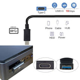 Cablecc USB-C Type C Female 90 Degree Left Angled Low Profile to USB 3.0 A Mal