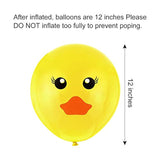 60 Pcs Yellow Duck Balloons Cartoon Printed 12 Inch for Parties & Decorations