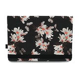 Tytx Compatible With Macbook Air Leather Case 13 Inch 2021 2020 2019 2018 (A2337 A2179 A1932) Laptop Sleeve Protective Folio Book Cover (New Macbook Air 13", Black Flower)