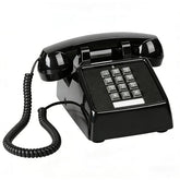 Classic Vintage Cord Phones For Landline Old Telephone With Mechanical Ringer Volume Control Retro Analog Desk Phone For Home House School, Black