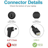 Usb C Laptop Charger 65W For Lenovo Yoga 720 730 720-13Ikb 730-13Ikb X13 Think