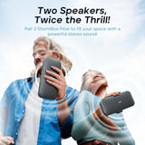 Bluetooth Speaker, Portable Speaker With Xbass, 30H Playtime Wireless Speaker, Ip67 Waterproof, Bluetooth 5.3, Tws, Custom Eq, Type-C Speaker For Outdoor Travel Beach