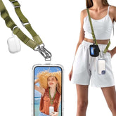 Phone Lanyard Crossbody Phone Strap - Universal Adjustable Cell Phone Lanyard Neck Strap With Tether Tab, Multifunctional Phone Lanyard For Keys Iphone Earphone Case Phone Accessories (Black)