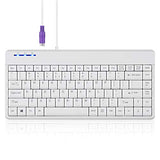 Periboard-409Pw Wired Ps2 Mini Keyboard - 12.36X5.75X0.79 Inches Dimension - White - Us English Layout,Pb-409Pwus-11829