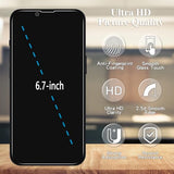 [3-Pack Privacy Screen Protector for iPhone 14 Plus/iPhone 13 Pro Max, Anti Spy Tempered Glass Film, Full Coverage, Anti-Scratch, Bubble Free, Case
