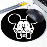 Cute Mouse Pad Black Mousepad Non-Slip Rubber Funny Mat For Gaming And Gift