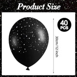 40pcs Galaxy Balloons Outer Space Party Decor Black Star Balloons for Kids