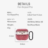 Bling Diamond Protective Case for Apple AirPod Pro 2nd/1st Generation Case for Women Men, Includes AirPods Pro Case Cover with Cleaner Kit, Compatible with AB for Pro
