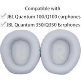 Replacement Ear Pads Compatible With Jbl Quantum 100, Q100/Quantum350, Q350 Headphones, Earpads Cushions With Soft Protein Leather And Memory Foam (Grey)
