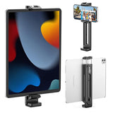 ULANZI iPad Phone Tripod Mount Adapter with Cold Shoe, Universal Smartphone Tablet Holder for Tripod with Arca Quick Release Plate 1/4'' Screw Mount, Compatible for iPhone iPad Surface Pro and More