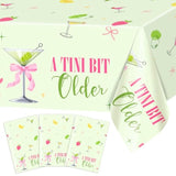 3 Pcs A Tini Bit Older Party Decorations Martini Tablecloths For Martini Birthday Bachelorette Bridal Shower Supplies 108 X 54 Inch