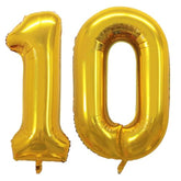 42 Inch Gold Number 10 Balloon,Jumbo Foil Helium Balloons For 10Th Bir