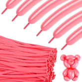 260 Balloons - Pink Long Balloons For Tying Balloon Arch, 100Pcs Twisting Balloon For Animal Modeling & Birthday Party Decorations