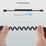 Cable Matters 2-Pack Coiled Micro USB Cable (Coiled Micro USB to USB 2.0) 2-4 Feet