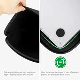 15 15.6 16 Inch Laptop Sleeve Case, Water-Resistant Notebook Computer Pocket Tablet Briefcase Carrying Bag Pouch Skin Cover For Hp/Dell/Lenovo/Asus/Acer, Black
