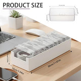 11 Case Cable Storage Box With Cable Straps And Label Stickers, Cord Organizer For Charging Cables, Usb Wires, Earphones Travel Cable Holder For Desk Drawer Organization (11 Cases + 11 Cable Straps)