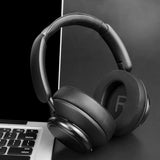 Cooling Gel Earpads Replacement For Anker Soundcore Space Q45 Headphones, Ear Pads Cushions With Ice Silk Fabric, High-Density Noise Isolation Foam - Black