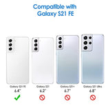 JETech Slim Fit Case for Samsung Galaxy S21 FE 5G 6.4-Inch, Thin Phone Cover with Shock-Absorption and Carbon Fiber Design (Black)