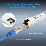 2.5Gbase-T Network Transceivers, 2.5G Sfp To Rj45, 2.5Gb Copper Module Mini Gbic Compatible Generic, 100M, Other Open Switches