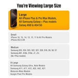 Nylon Holster For Large Iphone Plus, Pro Max Models 16 15 14 13 12 11 Xs Max, Samsung Galaxy Plus S25+ S24+ S23+ S22+, Cell Phone Belt Holder Case With Clip, Pouch Fits Protective Cover, Black