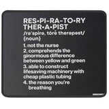 Funny Respiratory Therapist Definition Mouse Pad - Therapy Rt Care Week Gift Mousepad Mouse Mat For Office Laptop 9.5 In, Medium, Black