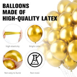 Gold Balloons 60Pcs Metallic Balloon Gold Party Balloons 12 Inch Latex Balloon For Birthday Party Decorations For Christmas Wedding Graduation Baby Shower Bachelorette Retirement