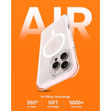 Air Case For Iphone 16 Pro Max Clear, Compatible With Magsafe, -Grade Drop Protection Cover With Built-In Air-Pink
