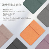 13-13.3 Inch Laptop Sleeve Case For Macbook Pro 14 2021–2024 (A2918, A2992, A3112, A3401, A3185)/Macbook Air 13 2010-2017/Macbook Pro 13 2010-2015, Pu Suede Leather Laptop Case Cover, Gray