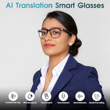Al Smart Glasses for Men Women - Bluetooth Translation Glasses with 164 Languages, Color-Change Lens, Music & Call, Waterproof, Free App, Audio