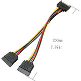 Sata Power Extension Cable 5Pcs 20Cm Sata Power 15-Pin Male To 2 X 15P Female