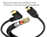 Mini USB to USB C Cable, Right Angled USB C to Mini USB Male to Male Converter Cable Cord for Digital Camera and More 10inch/25cm