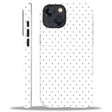 For Iphone 14 Plus Case,Hl2 Polka Dot White Hybrid 2 Layer Hard Shell Silicone Protective Pattern Design Case
