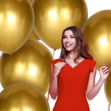 10 Pieces 18 Inch Metallic Balloons Shiny Latex Balloons For Birthday