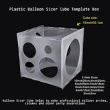 2-10 Inch Collapsible Plastic Balloon Sizer Box Cube, Balloon Size Mea