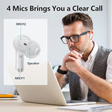 A40 Pro Wireless Earbuds, 50Hrs Playtime Bluetooth Earbuds Built In Noise Canc