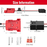 Power Wheels Adapter For Milwaukee M18 Battery With Wire Harness Connector Compatible With 12 Volt Power Wheels, 12Awg Wire With 40A Fuse