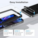 3+2 Pack Screen & Camera Protector for Google Pixel 9 Pro XL, 3 Glass Films, Bubble-Free