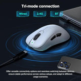 Wireless Gaming Mouse, 24000 Dpi, Wired/2.4Ghz/Bluetooth Ergonomic Mouse, 150Hours Battery Life, Free Lag, 57G Lightweight Rechargeable Gaming Mice For Laptop/Pc/Mac/Tablet/Xbox, White